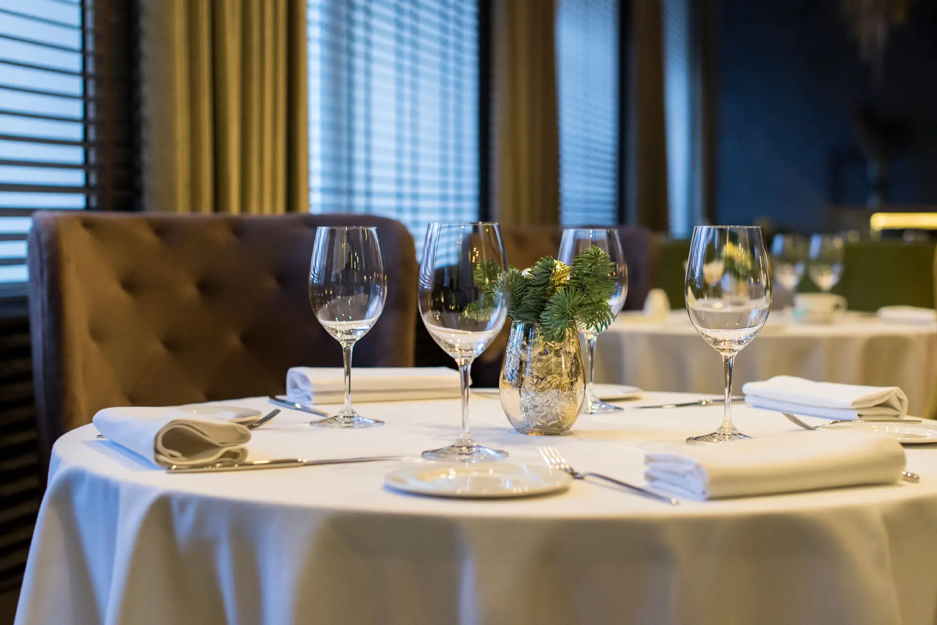 Polished glassware and decor