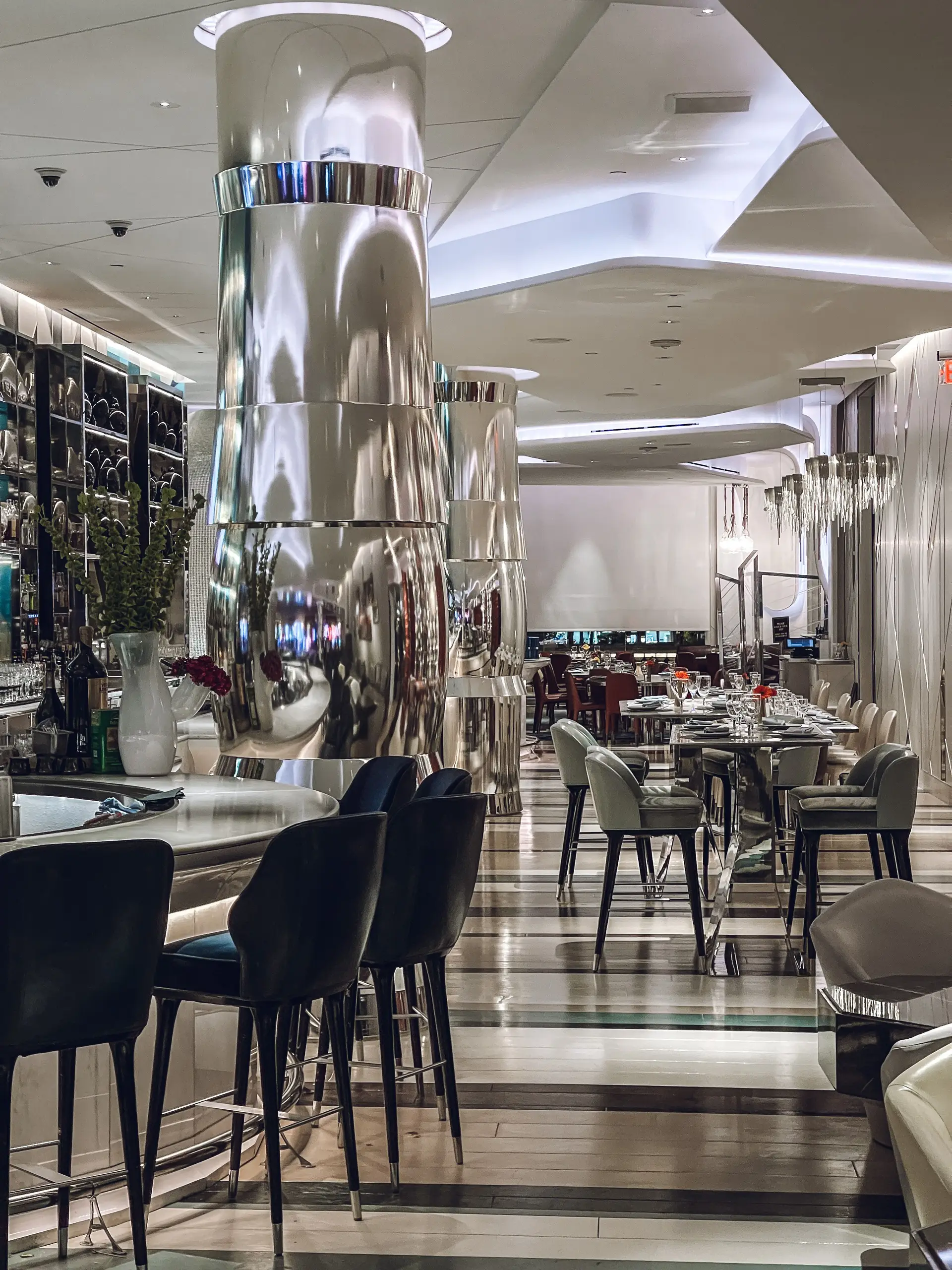 Dining seating beside the window
