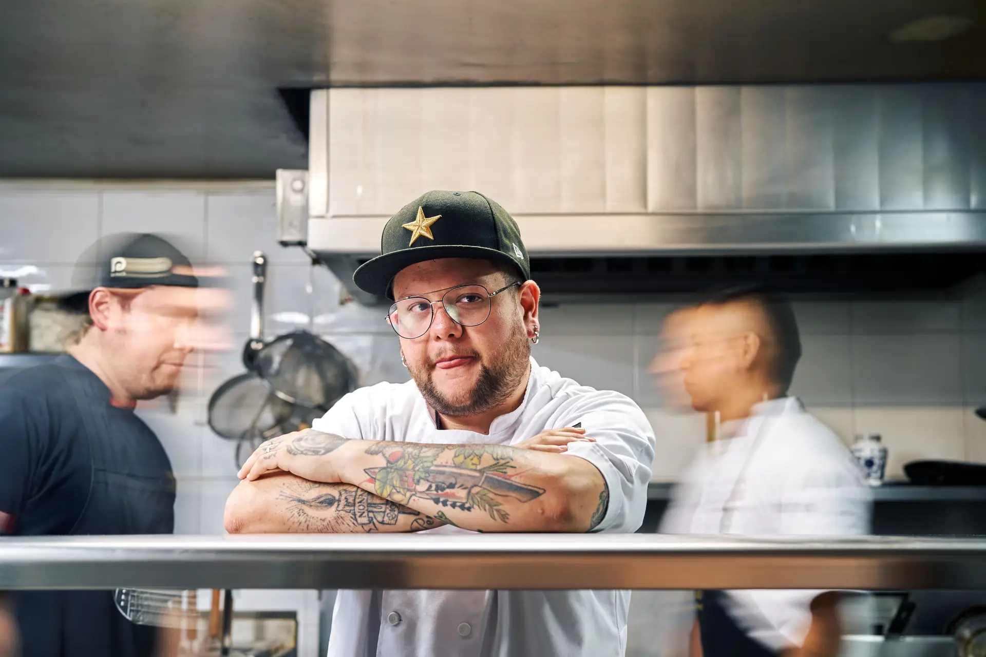 Chef preparing a signature dish